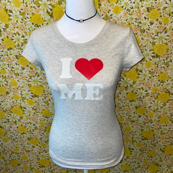 No Boundaries Tops - Renewed “I ❤️ME” Fitted Summer T-Shirt